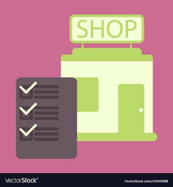 Flat icon shop form vector image