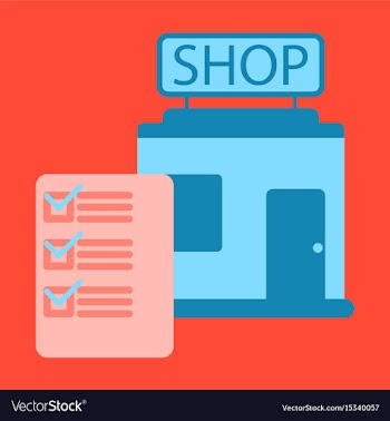 Flat icon shop form vector image