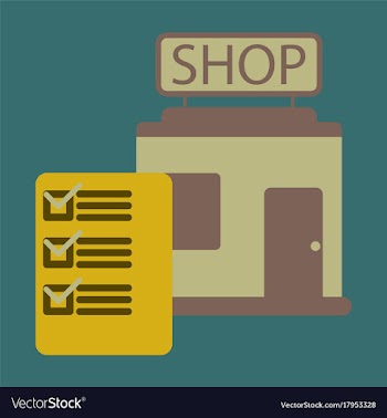 Flat icon shop form vector image