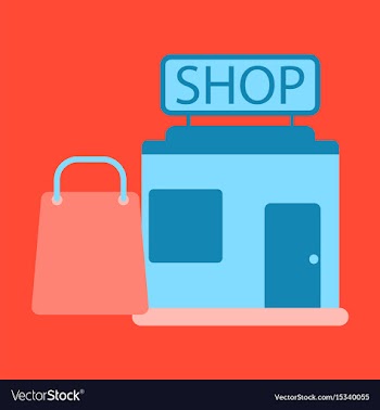 Flat icon shop package vector image