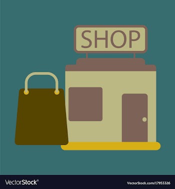 Flat icon shop package vector image