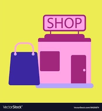Flat icon shop package vector image