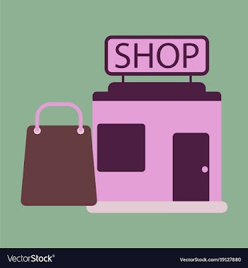 Flat icon shop package vector image