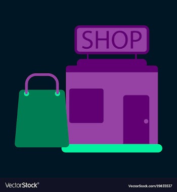 Flat icon shop package vector image