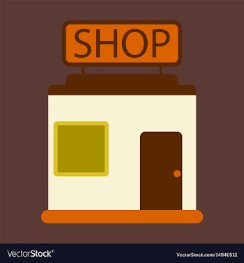 Flat icon shop vector image