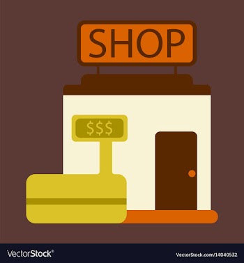 Flat icon shop vector image