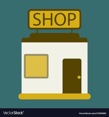 Flat icon shop vector image