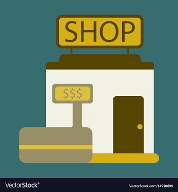 Flat icon shop vector image