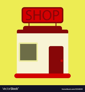 Flat icon shop vector image