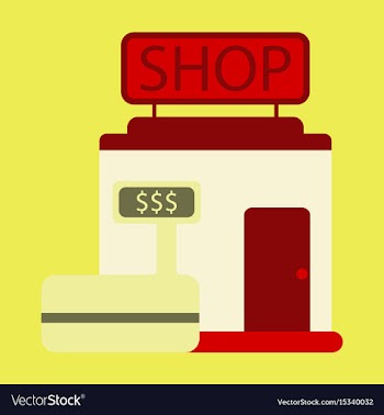 Flat icon shop vector image
