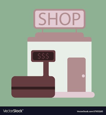 Flat icon shop vector image