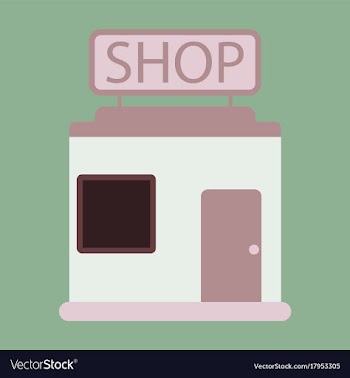 Flat icon shop vector image