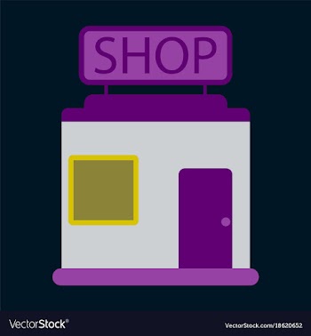 Flat icon shop vector image