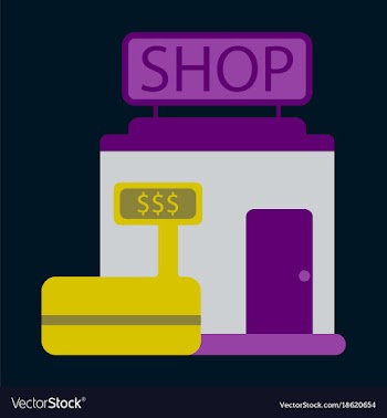 Flat icon shop vector image