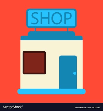Flat icon shop vector image
