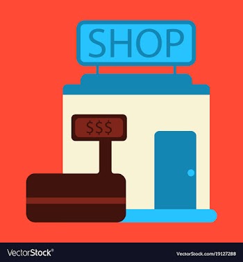 Flat icon shop vector image