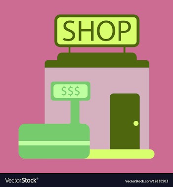 Flat icon shop vector image