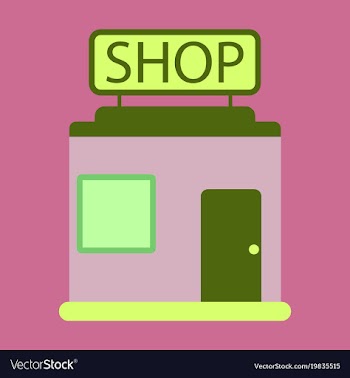 Flat icon shop vector image
