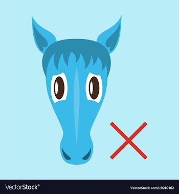 Flat icon silhouette of a horses head vector image