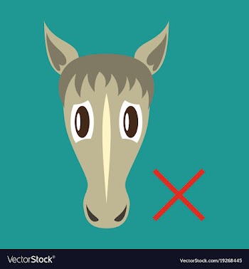 Flat icon silhouette of a horses head vector image