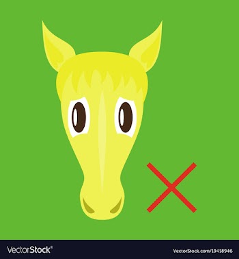 Flat icon silhouette of a horses head vector image