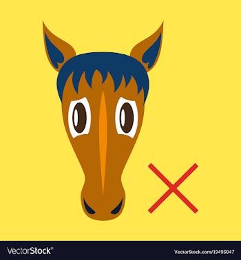 Flat icon silhouette of a horses head vector image