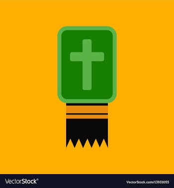 Flat icon stylish background bible book vector image