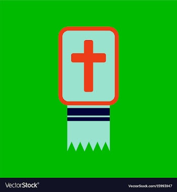 Flat icon stylish background bible book vector image