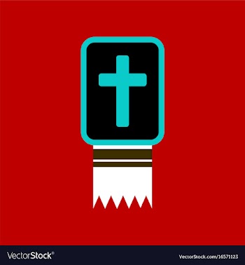 Flat icon stylish background bible book vector image