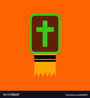 Flat icon stylish background bible book vector image