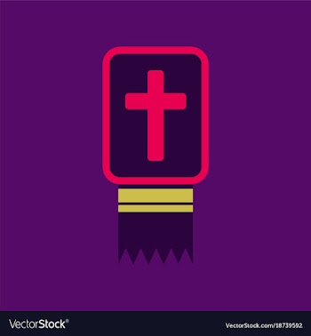 Flat icon stylish background bible book vector image
