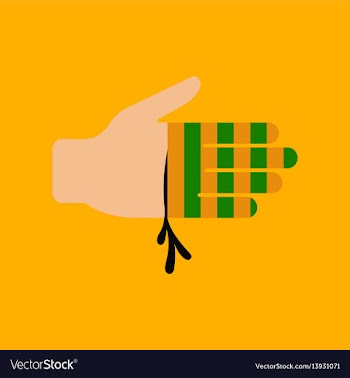 Flat icon stylish background bloody hand vector image