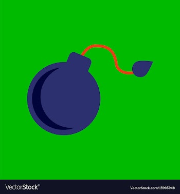 Flat icon stylish background bomb vector image