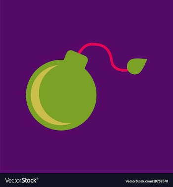 Flat icon stylish background bomb vector image