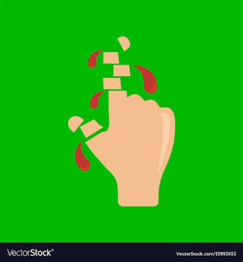 Flat icon stylish background cut fingers vector image
