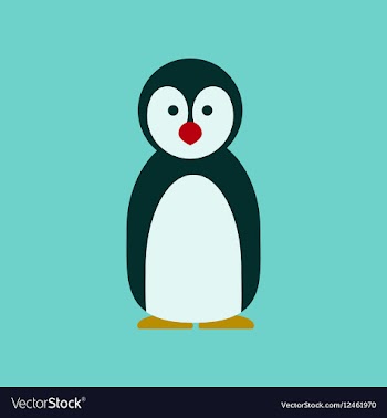 Flat icon stylish background Emperor penguins vector image
