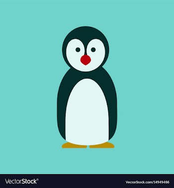 Flat icon stylish background emperor penguins vector image