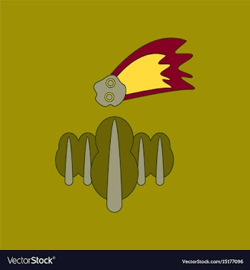 Flat icon stylish background falling meteorite vector image