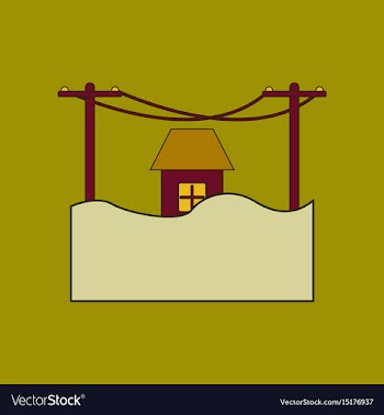 Flat icon stylish background flood house vector image
