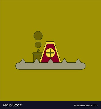 Flat icon stylish background flood house vector image