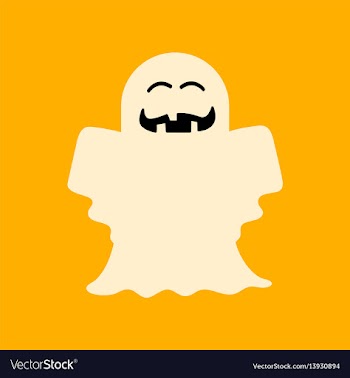 Flat icon stylish background halloween ghost vector image