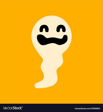 Flat icon stylish background halloween ghost vector image