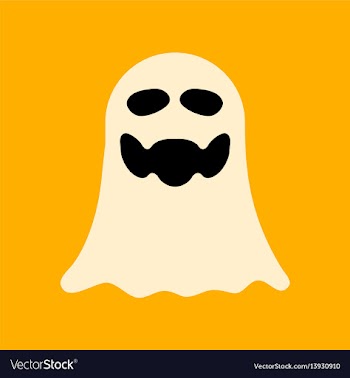 Flat icon stylish background halloween ghost vector image