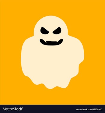 Flat icon stylish background halloween ghost vector image