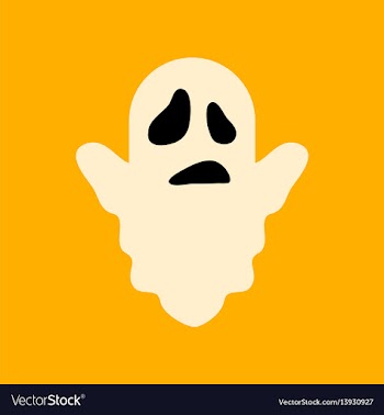 Flat icon stylish background halloween ghost vector image