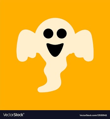 Flat icon stylish background halloween ghost vector image