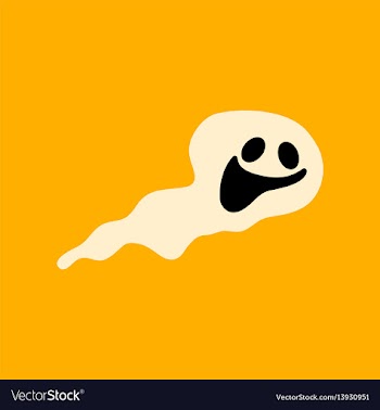 Flat icon stylish background halloween ghost vector image