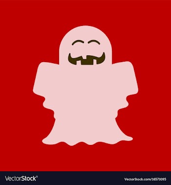 Flat icon stylish background halloween ghost vector image