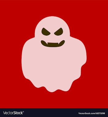 Flat icon stylish background halloween ghost vector image