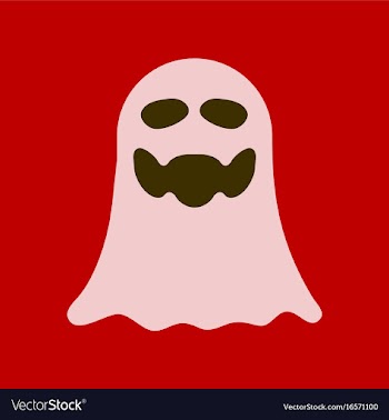 Flat icon stylish background halloween ghost vector image